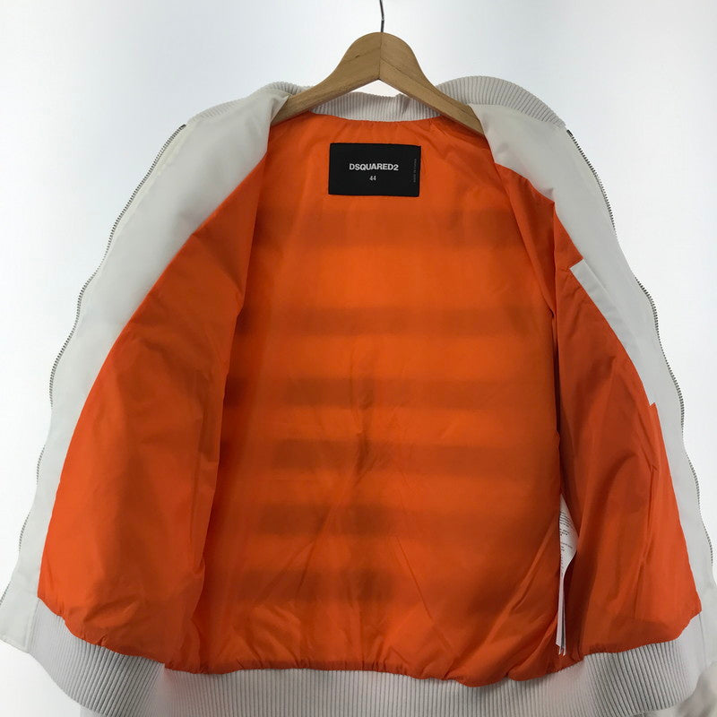 【中古品】【メンズ】 DSQUARED2 ディースクエアード S74AM1221 MA-1 ボンバージャケット 141-251217-mh-09-fuz サイズ：44 カラー：ホワイト 万代Net店