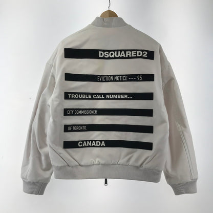 【中古品】【メンズ】 DSQUARED2 ディースクエアード S74AM1221 MA-1 ボンバージャケット 141-251217-mh-09-fuz サイズ：44 カラー：ホワイト 万代Net店