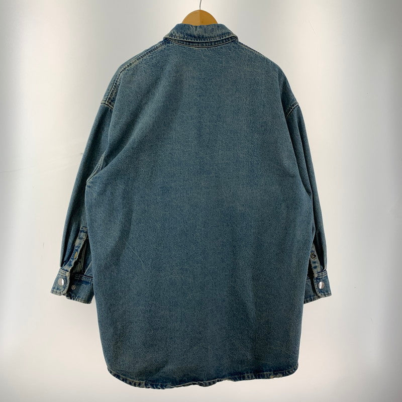 【中古品】【レディース】 PRADA プラダ オーバーサイズ オーガニック デニムシャツ ダメージ加工 168-260109-ny-05-fuz サイズ：42 カラー：ブルー 万代Net店