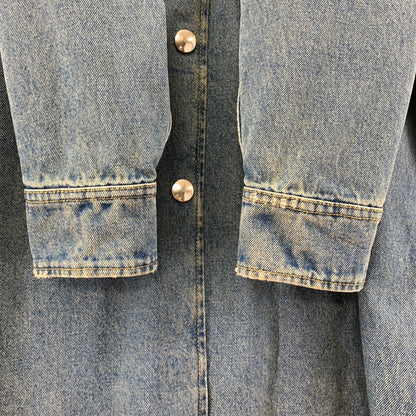 【中古品】【レディース】 PRADA プラダ オーバーサイズ オーガニック デニムシャツ ダメージ加工 168-260109-ny-05-fuz サイズ：42 カラー：ブルー 万代Net店