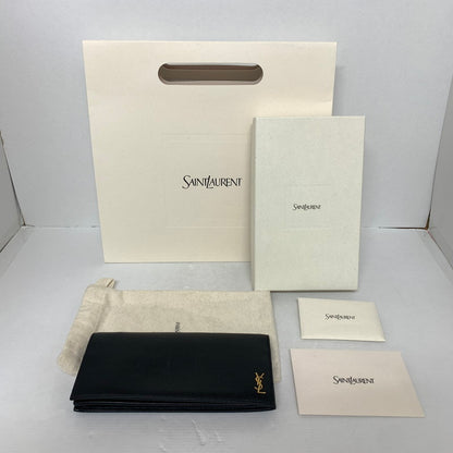【中古品】【メンズ/レディース】 SAINT LAURENT サンローラン 長財布 財布 635542 200-260116-ky-02-fuz カラー：ブラック 万代Net店