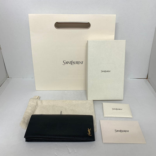 【中古品】【メンズ/レディース】 SAINT LAURENT サンローラン 長財布 財布 635542 200-260116-ky-02-fuz カラー：ブラック 万代Net店