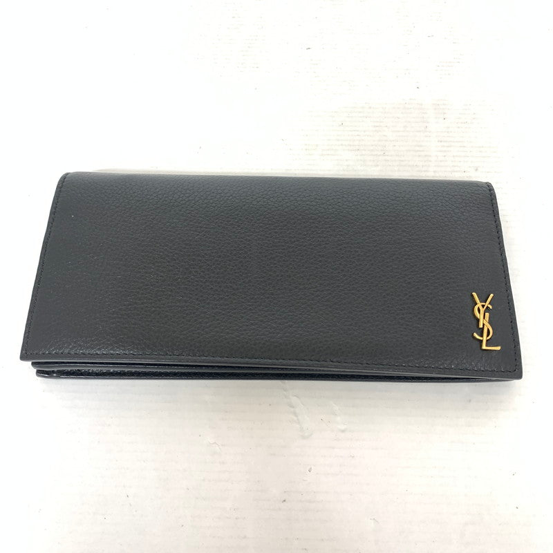 【中古品】【メンズ/レディース】 SAINT LAURENT サンローラン 長財布 財布 635542 200-260116-ky-02-fuz カラー：ブラック 万代Net店