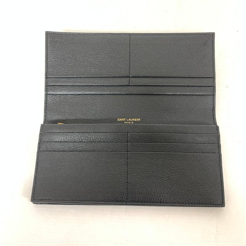 【中古品】【メンズ/レディース】 SAINT LAURENT サンローラン 長財布 財布 635542 200-260116-ky-02-fuz カラー：ブラック 万代Net店