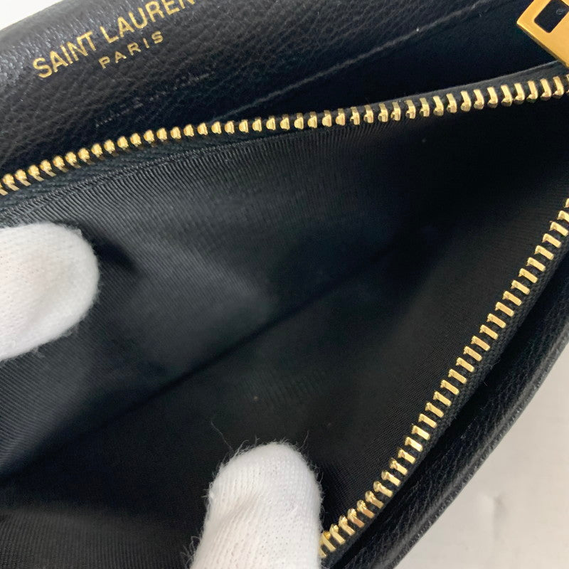 【中古品】【メンズ/レディース】 SAINT LAURENT サンローラン 長財布 財布 635542 200-260116-ky-02-fuz カラー：ブラック 万代Net店
