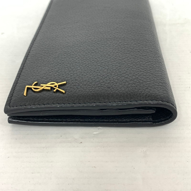 【中古品】【メンズ/レディース】 SAINT LAURENT サンローラン 長財布 財布 635542 200-260116-ky-02-fuz カラー：ブラック 万代Net店