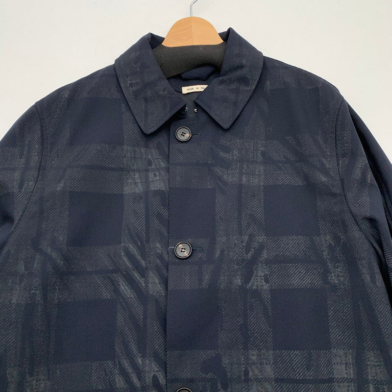 【中古品】【メンズ】 MARNI TUMU0049P0 マルニ ステンカラーコート ブランド 古着 141-260523-gm-38-fuz サイズ：50 カラー：ネイビー 万代Net店