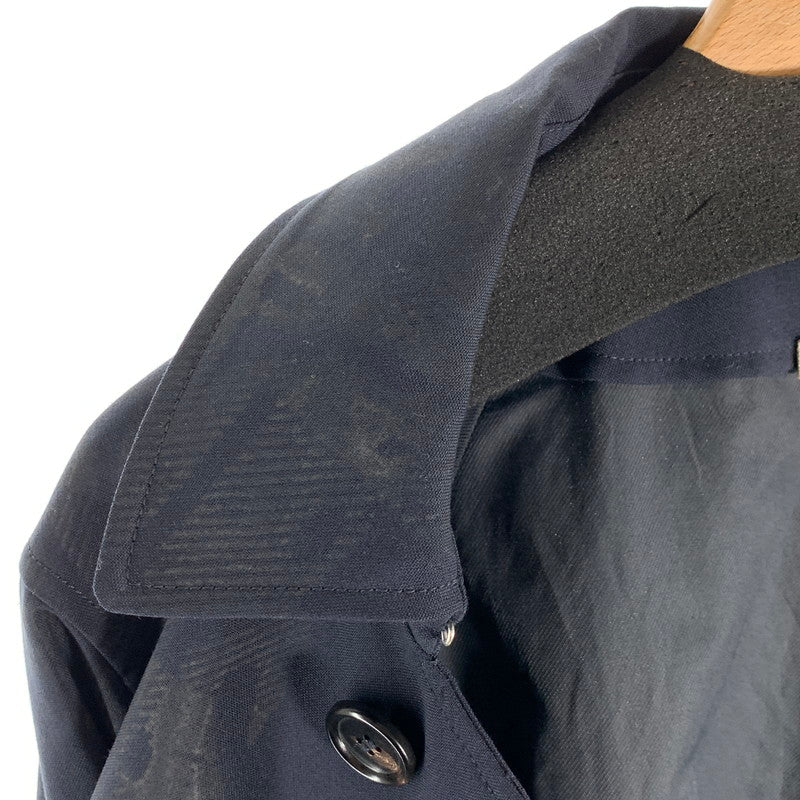 【中古品】【メンズ】 MARNI TUMU0049P0 マルニ ステンカラーコート ブランド 古着 141-260523-gm-38-fuz サイズ：50 カラー：ネイビー 万代Net店