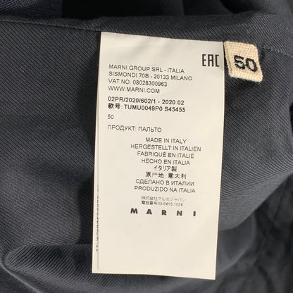 【中古品】【メンズ】 MARNI TUMU0049P0 マルニ ステンカラーコート ブランド 古着 141-260523-gm-38-fuz サイズ：50 カラー：ネイビー 万代Net店