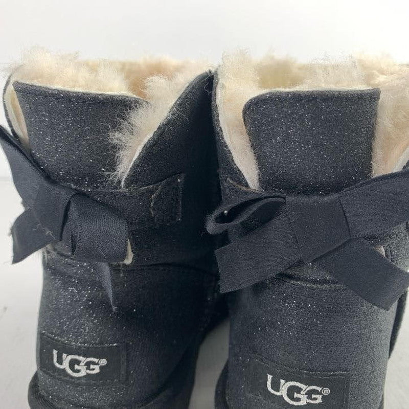 【中古品】【レディース】 UGG アグ MINI BAILEY BOW ll ミニ ベイリー ボウ ムートン ブーツ 靴 167-260130-mh-10-fuz サイズ：24cm カラー：ブラック 万代Net店
