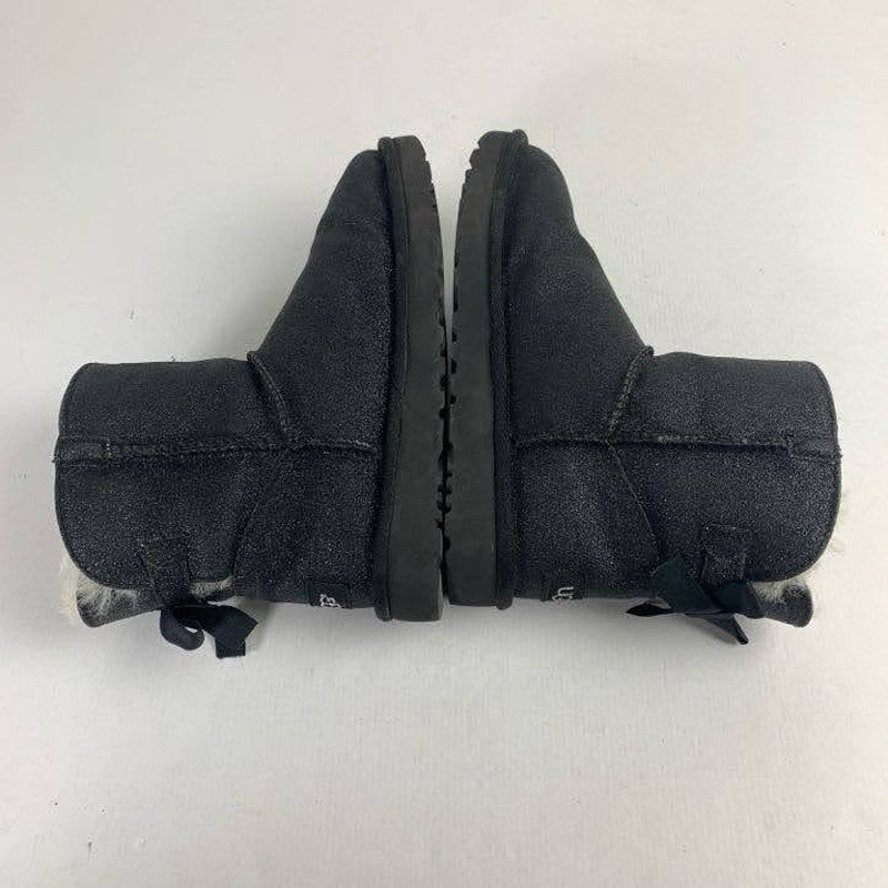 【中古品】【レディース】 UGG アグ MINI BAILEY BOW ll ミニ ベイリー ボウ ムートン ブーツ 靴 167-260130-mh-10-fuz サイズ：24cm カラー：ブラック 万代Net店