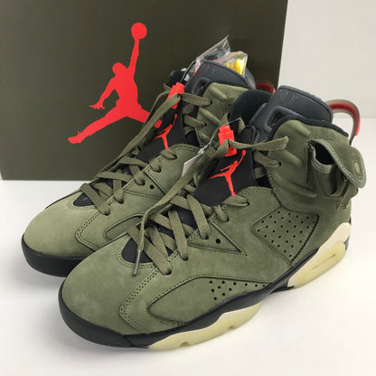 【中古美品】【メンズ】 NIKE ナイキ CN1084-200 TRAVIS SCOTT AIR JORDAN 6 RETRO "MEDIUM OLIVE" トラヴィススコット エアジョーダン6 レトロ ミディアム オリーブ スニーカー 靴 160-260113-mh-01-fuz サイズ：27 カラー：オリーブ 万代Net店
