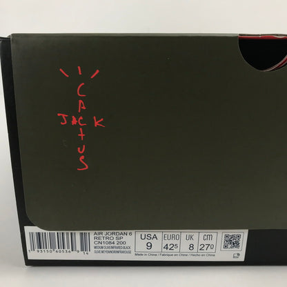 【中古美品】【メンズ】 NIKE ナイキ CN1084-200 TRAVIS SCOTT AIR JORDAN 6 RETRO "MEDIUM OLIVE" トラヴィススコット エアジョーダン6 レトロ ミディアム オリーブ スニーカー 靴 160-260113-mh-01-fuz サイズ：27 カラー：オリーブ 万代Net店