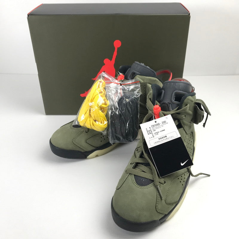 【中古美品】【メンズ】 NIKE ナイキ CN1084-200 TRAVIS SCOTT AIR JORDAN 6 RETRO "MEDIUM OLIVE" トラヴィススコット エアジョーダン6 レトロ ミディアム オリーブ スニーカー 靴 160-260113-mh-01-fuz サイズ：27 カラー：オリーブ 万代Net店
