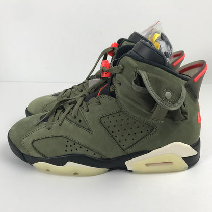 【中古美品】【メンズ】 NIKE ナイキ CN1084-200 TRAVIS SCOTT AIR JORDAN 6 RETRO "MEDIUM OLIVE" トラヴィススコット エアジョーダン6 レトロ ミディアム オリーブ スニーカー 靴 160-260113-mh-01-fuz サイズ：27 カラー：オリーブ 万代Net店