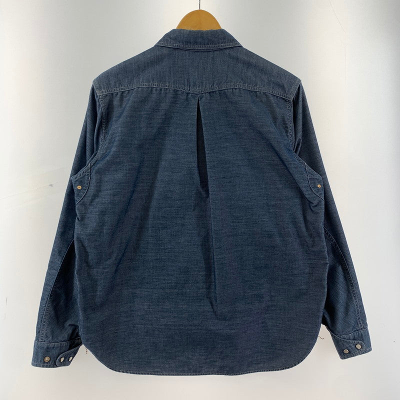 【中古品】【メンズ】 COLIMBO コリンボ TRIBOROUGH TRAP TOOLS WORK SHIRT ワークシャツ 145-260121-ky-05-fuz サイズ：17 カラー：インディゴ 万代Net店