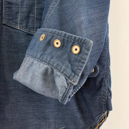 【中古品】【メンズ】 COLIMBO コリンボ TRIBOROUGH TRAP TOOLS WORK SHIRT ワークシャツ 145-260121-ky-05-fuz サイズ：17 カラー：インディゴ 万代Net店