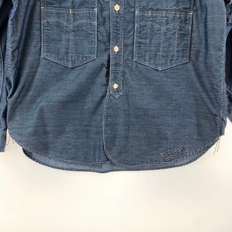 【中古品】【メンズ】 COLIMBO コリンボ TRIBOROUGH TRAP TOOLS WORK SHIRT ワークシャツ 145-260121-ky-05-fuz サイズ：17 カラー：インディゴ 万代Net店
