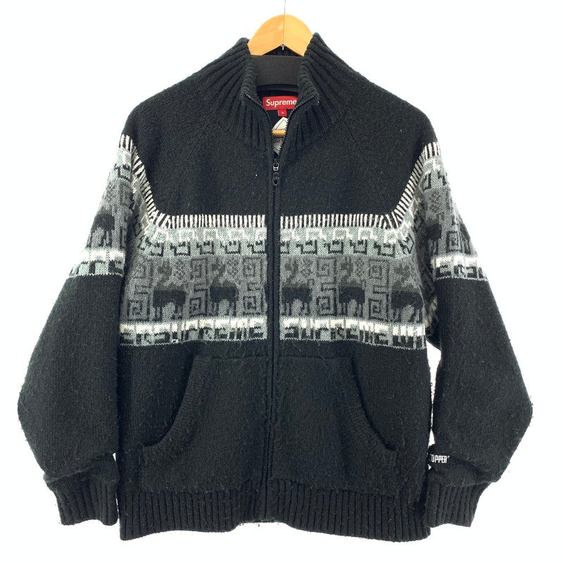 【中古品】【メンズ】 シュプリーム SUPREME 20AW CHULLO WINDSTOPPER ZIP UP SWEATER チュロ ウィンドストッパー ジップアップ セーター 149-260111-nm-11-fuz サイズ：S カラー：ブラック 万代Net店