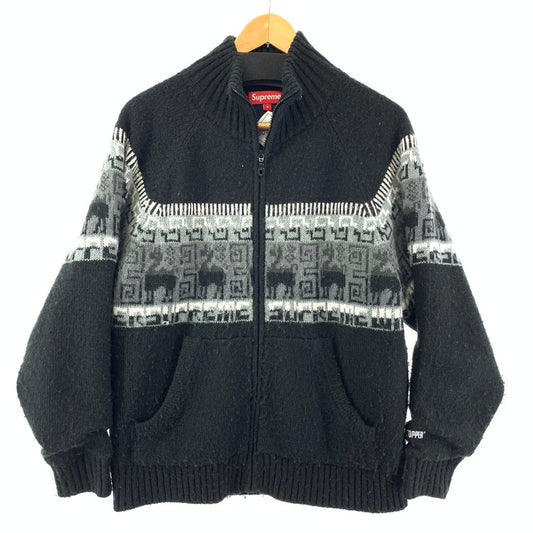 【中古品】【メンズ】 シュプリーム SUPREME 20AW CHULLO WINDSTOPPER ZIP UP SWEATER チュロ ウィンドストッパー ジップアップ セーター 149-260111-nm-11-fuz サイズ：S カラー：ブラック 万代Net店