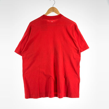 【中古品】【メンズ】 USED TEE 半袖 Tシャツ ミッキーマウス プリント トップス 古着 145-260608-mh-08-fuzh サイズ：不明 カラー：レッド 万代Net店
