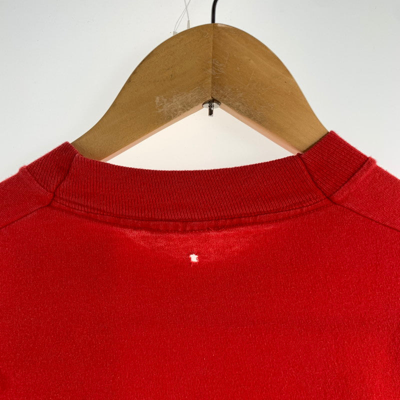 【中古品】【メンズ】 USED TEE 半袖 Tシャツ ミッキーマウス プリント トップス 古着 145-260608-mh-08-fuzh サイズ：不明 カラー：レッド 万代Net店