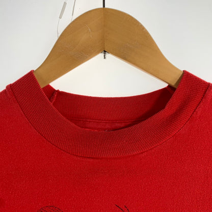 【中古品】【メンズ】 USED TEE 半袖 Tシャツ ミッキーマウス プリント トップス 古着 145-260608-mh-08-fuzh サイズ：不明 カラー：レッド 万代Net店