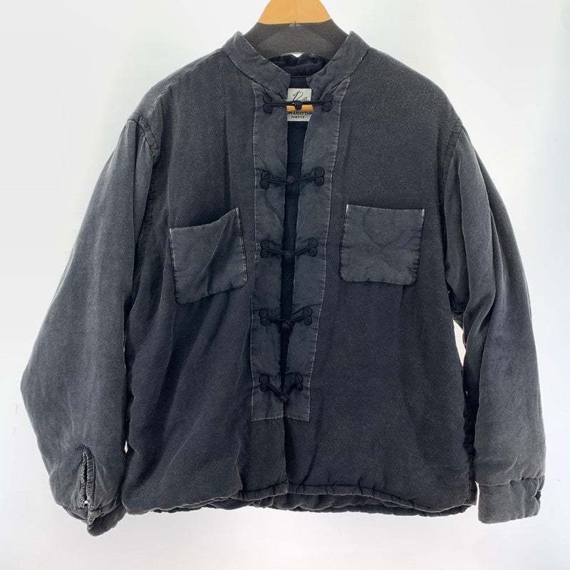 【中古品】【メンズ】 ニードルス×ノーマリズム テキスタイル NEEDLES×NOMARHYTHM TEXTILE 中綿ジャケット チャイナジャケット 140-260111-nm-06-fuz サイズ：XL カラー：ブラック（グレー系） 万代Net店
