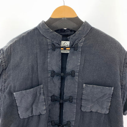 【中古品】【メンズ】 ニードルス×ノーマリズム テキスタイル NEEDLES×NOMARHYTHM TEXTILE 中綿ジャケット チャイナジャケット 140-260111-nm-06-fuz サイズ：XL カラー：ブラック（グレー系） 万代Net店