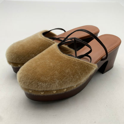 【中古品】【レディース】 UNGRID アングリッド ウエッジサンダル BROWN SIZE:L サボ レースリボン 靴 サンダル 166-260811-io-65-fuzh カラー：ブラウン 万代Net店