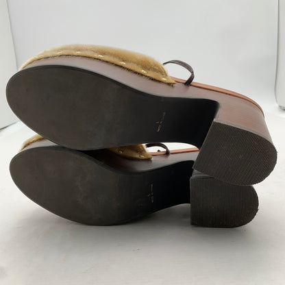【中古品】【レディース】 UNGRID アングリッド ウエッジサンダル BROWN SIZE:L サボ レースリボン 靴 サンダル 166-260811-io-65-fuzh カラー：ブラウン 万代Net店