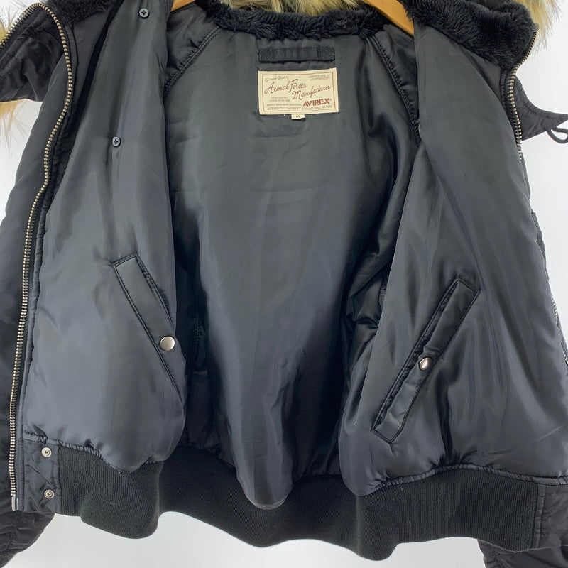 【中古品】【メンズ】 AVIREX アビレックス 6152176 N-2B FLIGHT JACKET フライト ジャケット アウター コート 古着 145-260114-ny-08-fuz サイズ：M カラー：ブラック 万代Net店