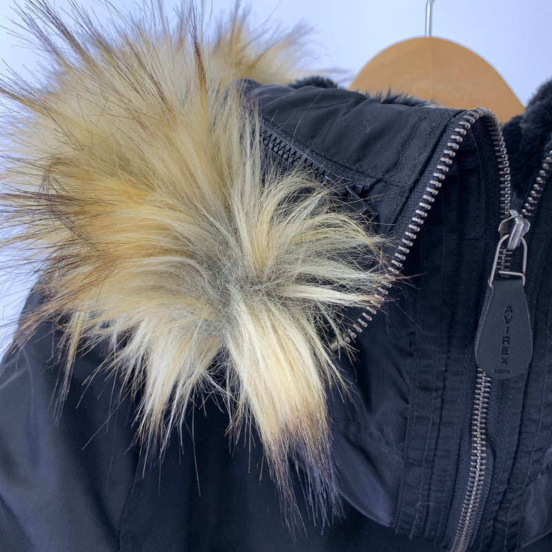 【中古品】【メンズ】 AVIREX アビレックス 6152176 N-2B FLIGHT JACKET フライト ジャケット アウター コート 古着 145-260114-ny-08-fuz サイズ：M カラー：ブラック 万代Net店