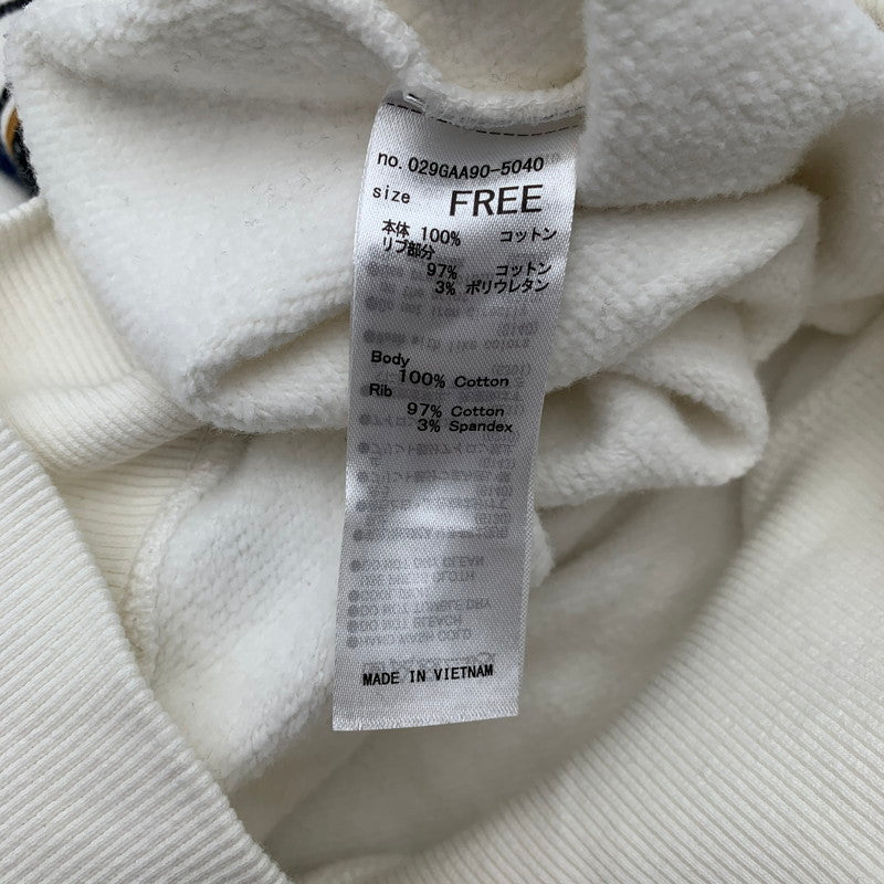 【中古品】【レディース】 MOUSSY マウジー スウェット SWEAT WHITE.MAVERICK SIZE:F 汚れあり 170-260702-io-24-fuzh 万代Net店