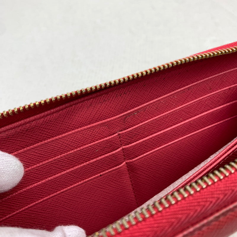 【中古品】 PRADA プラダ 1ML506 SAFFIANO METAL ラウンドファスナー長財布 PINK 箱・カード付属 ※カードに折れあり・パーツ欠品・角スレ・金具塗装剥がれ・使用感有 財布 181-260729-io-28-fuzh 万代Net店