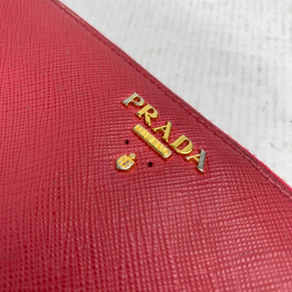 【中古品】 PRADA プラダ 1ML506 SAFFIANO METAL ラウンドファスナー長財布 PINK 箱・カード付属 ※カードに折れあり・パーツ欠品・角スレ・金具塗装剥がれ・使用感有 財布 181-260729-io-28-fuzh 万代Net店