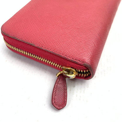 【中古品】 PRADA プラダ 1ML506 SAFFIANO METAL ラウンドファスナー長財布 PINK 箱・カード付属 ※カードに折れあり・パーツ欠品・角スレ・金具塗装剥がれ・使用感有 財布 181-260729-io-28-fuzh 万代Net店