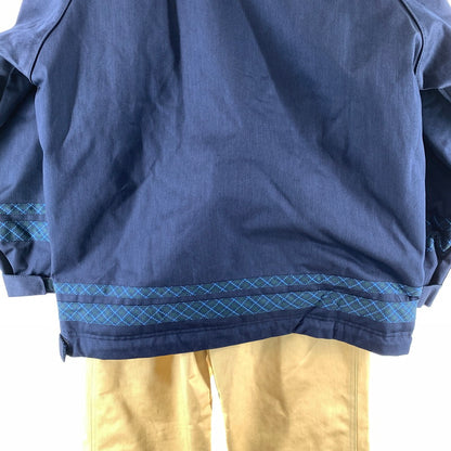 【中古品】【レディース】 miss phenix ミスフェニックス ヴィンテージ 平成 レトロ柄 中綿入りスキーウェア カラー ベージュ/ネイビー 127-261022-ky-01-fuz 万代Net店