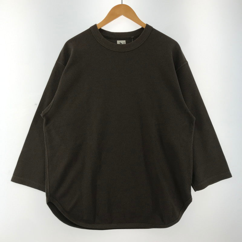 【中古品】【メンズ】 BLURHMS ブラームス 7分袖 Tシャツ トップス 古着 140-260113-ny-04-fuz サイズ：02 カラー：茶 万代Net店