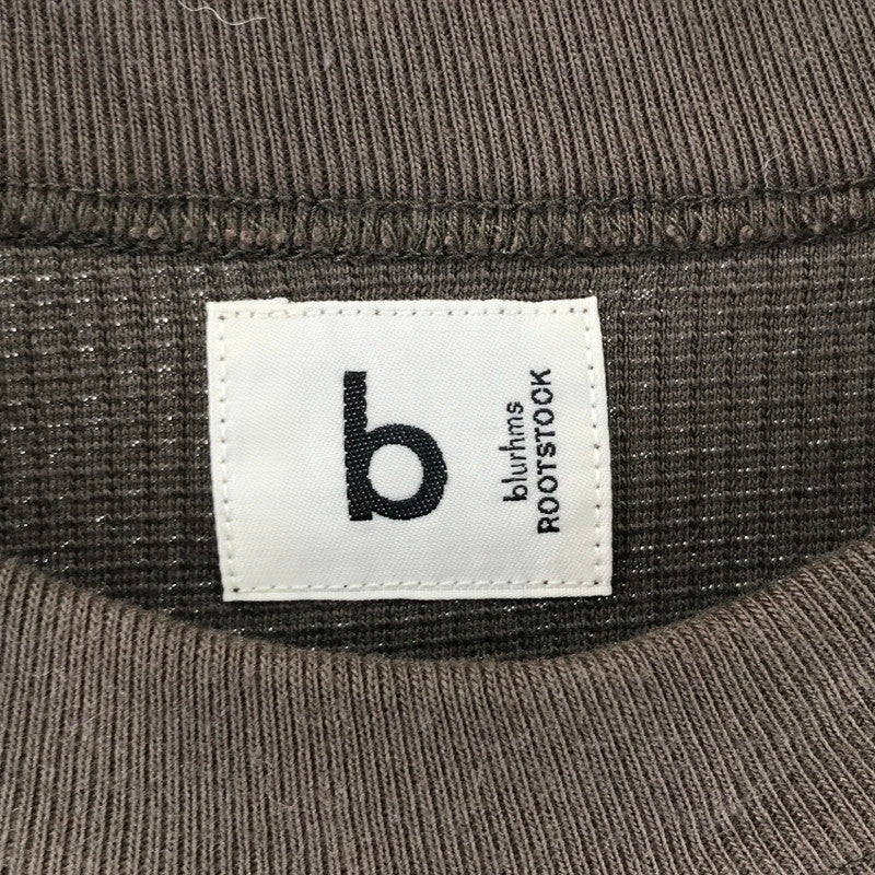 【中古品】【メンズ】 BLURHMS ブラームス 7分袖 Tシャツ トップス 古着 140-260113-ny-04-fuz サイズ：02 カラー：茶 万代Net店
