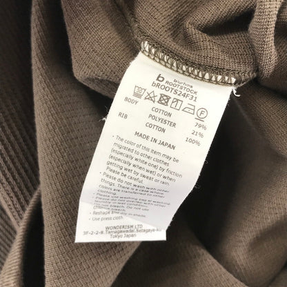 【中古品】【メンズ】 BLURHMS ブラームス 7分袖 Tシャツ トップス 古着 140-260113-ny-04-fuz サイズ：02 カラー：茶 万代Net店