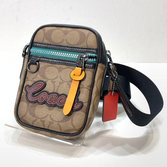 【中古品】【メンズ/レディース】 COACH コーチ ミニショルダーバッグ カバン F72930 シグネチャー 180-260123-ny-04-fuz カラー：ブラウン 万代Net店