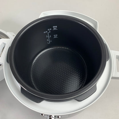 【中古美品】 未使用 アルファックス・コイズミ APC-T120 家庭用 電気圧力鍋 らくなべ ホワイト 2025年製 098-260118-mh-05-fuz 万代Net店