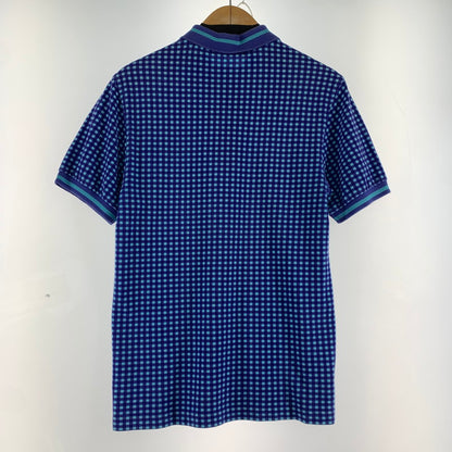 【中古品】【メンズ】 FRED PERRY フレッドペリー 半袖ポロシャツ BLUE SIZE:XS チェック柄 141-260920-io-31-fuzh カラー：ブルー 万代Net店