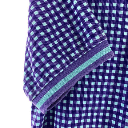 【中古品】【メンズ】 FRED PERRY フレッドペリー 半袖ポロシャツ BLUE SIZE:XS チェック柄 141-260920-io-31-fuzh カラー：ブルー 万代Net店