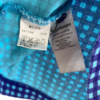 【中古品】【メンズ】 FRED PERRY フレッドペリー 半袖ポロシャツ BLUE SIZE:XS チェック柄 141-260920-io-31-fuzh カラー：ブルー 万代Net店
