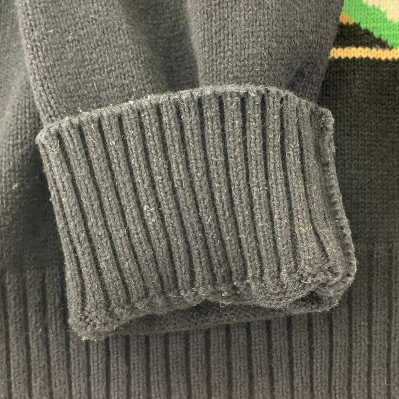 【中古品】【メンズ】 HUF ハフ GIFT BEAR INTARSIA SWEATER ニット セーター くま トップス 長袖 古着 142-260114-ny-01-fuz サイズ：L カラー：ブラック 万代Net店