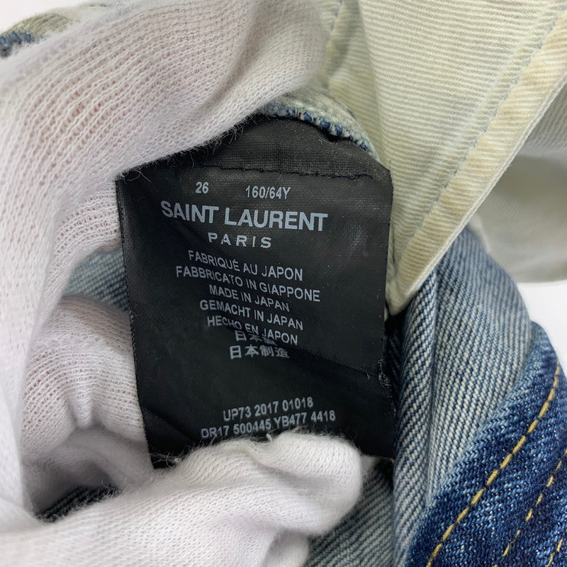 【中古品】【メンズ/レディース】 SAINT LAURENT PARIS サンローラン デニムスキニーパンツ 171-260116-ky-12-fuz サイズ：26 万代Net店