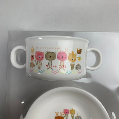 【中古美品】 未使用 Anano Cafe アナノカフェ ベビー 食器 5点 セット 離乳食 プレート お食い初め ギフト 101-260118-mh-02-fuz 万代Net店