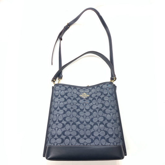【中古品】【レディース】 COACH コーチ CH229 モリ―バケットバッグ 2wayショルダーバッグ ブランド カバン 180-260124-gm-28-fuz カラー：ネイビー 万代Net店
